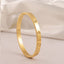 Elegant 18K Gold Plated Stainless Steel Bangle and Titanium Steel Diamond Bracelet Set