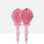 Elegant Glitter Handle Shell Hair Comb - Anti-Knot & Smooth Finish