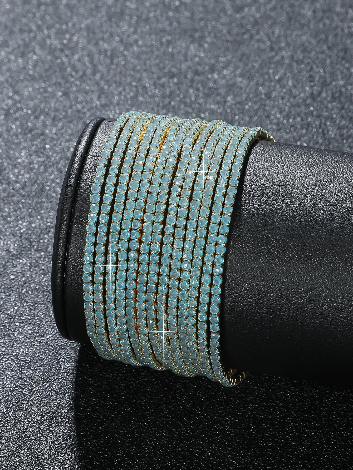 Elegant Gold Plated Crystal Rhinestone Women's Bracelet with Unique Design