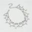 Elegant Rhinestone Inlay Silver Plated Women's Choker Necklace with Tassel Design