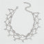 Elegant Rhinestone Inlay Silver Plated Women's Choker Necklace with Tassel Design