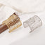Elegant Rhinestone Alloy Mesh Design Women's Cuff Bracelet