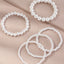 Elegant Imitation Pearl Beaded Women's Bracelet with Bungee Rope