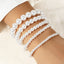 Elegant Imitation Pearl Beaded Women's Bracelet with Bungee Rope