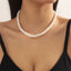 Elegant Vintage Glass Pearl Women's Necklace