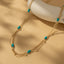 Elegant Geometric Blue Beaded Copper Waist Chain for Women