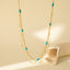 Elegant Geometric Blue Beaded Copper Waist Chain for Women