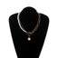 Elegant Heart Shape Pearl Double Layer Necklace for Women