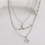 Elegant Star Alloy Layered Pendant Necklace for Women