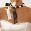 Elegant Vintage Bow Knot Pearl Ribbon Choker Necklace