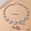 Elegant Bridal Flower Zirconia Rhinestone Necklace and Earring Set