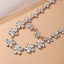 Elegant Bridal Flower Zirconia Rhinestone Necklace and Earring Set