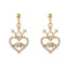 Elegant Heart Crown Rhinestone Necklace and Earrings Set for Women