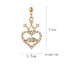 Elegant Heart Crown Rhinestone Necklace and Earrings Set for Women