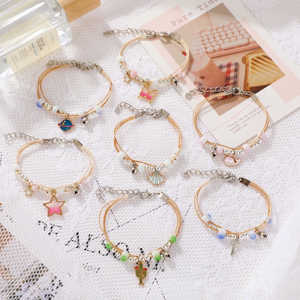 Ethnic Alloy Plated Butterfly Couple Bracelets for Women