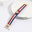 Ethnic Circle PU Leather Women's Bangle with Red, White, and Blue Magnetic Clasp