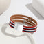 Ethnic American Flag Leather Braided Women's Bracelet