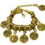 Ethnic Coin Charm Alloy Bracelet & Anklet Set - Hip-Hop Punk Retro Style Jewelry