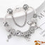 Ethnic Constellation Copper Zinc Alloy Rhinestone Charm Bracelet with Love Letter Pendant