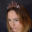 Ethnic Crystal Crown Handmade Hair Band with Natural Pink Quartz