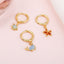 Ethnic Beach Style 18k Gold Animal Hoop Earrings