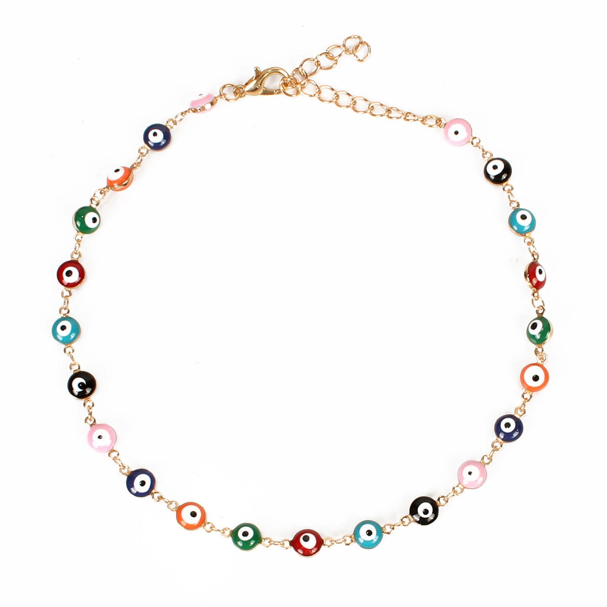 Ethnic Evil Eye Alloy Plated Women's Beach Anklet Bracelet