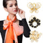 Ethnic Geometric Alloy Gemstone Floral Scarf Brooch for Women