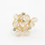 Ethnic Geometric Alloy Gemstone Floral Scarf Brooch for Women