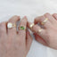 Ethnic Geometric Alloy Plated Resin Gemstone Women's Ring Set - 5 Pieces