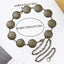 Ethnic Geometric Engraved Metal Chain Belt for Women