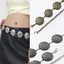 Ethnic Geometric Engraved Metal Chain Belt for Women