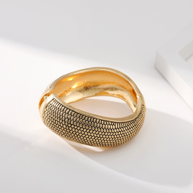 Ethnic Geometric Vintage Alloy Statement Bangle Bracelet