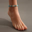 Ethnic Geometric Beaded Handmade Anklet with Sea Turtle and Starfish Design