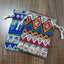 Ethnic Geometric Print Cotton Drawstring Gift Bags for Festivals