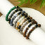 Ethnic Geometric Natural Stone 8mm Beaded Bracelet with Tiger Eye and Turquoise