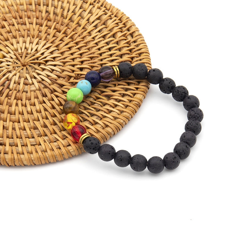 Ethnic Geometric Natural Stone & Colorful Energy Beaded Bracelet