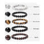 Ethnic Geometric Natural Stone 8mm Gemstone Beaded Bracelet Set