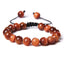 Ethnic Geometric Natural Stone Tiger Eye Beaded Adjustable Bracelet