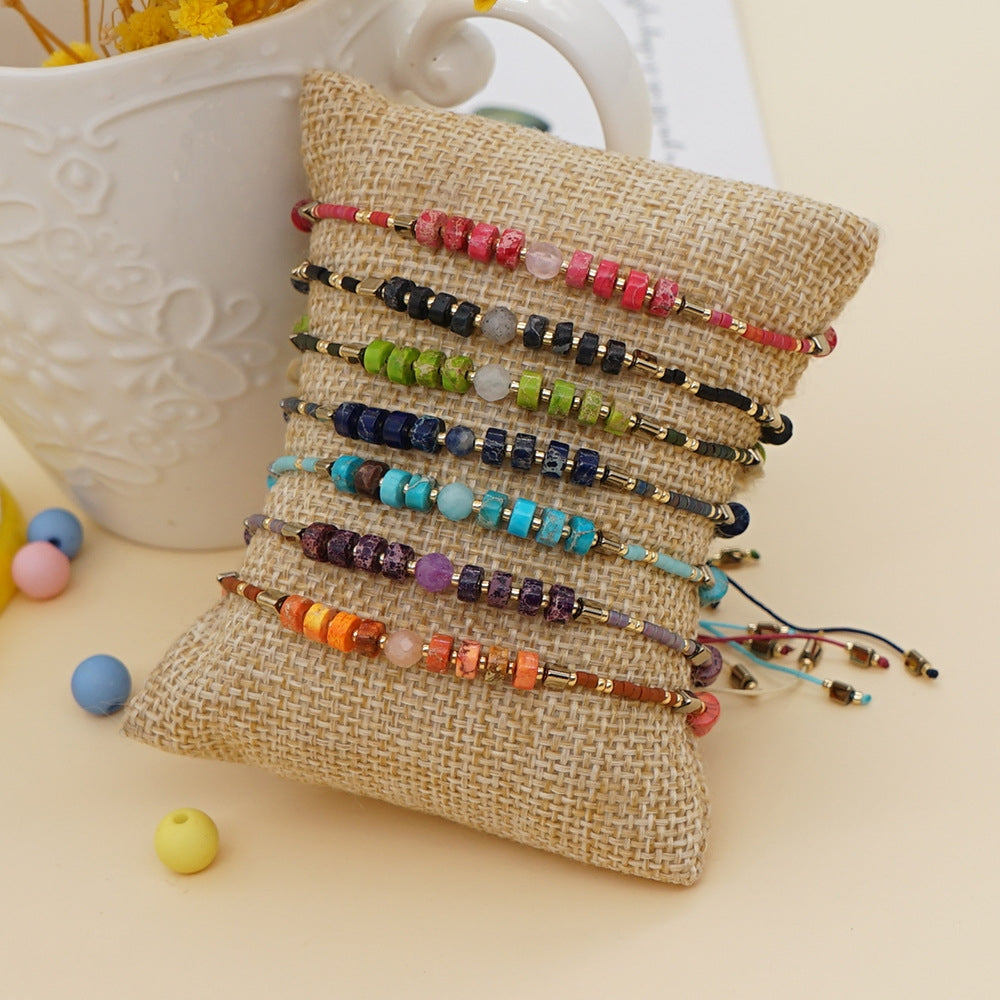 Ethnic Geometric Natural Stone Beaded Handmade Bracelets