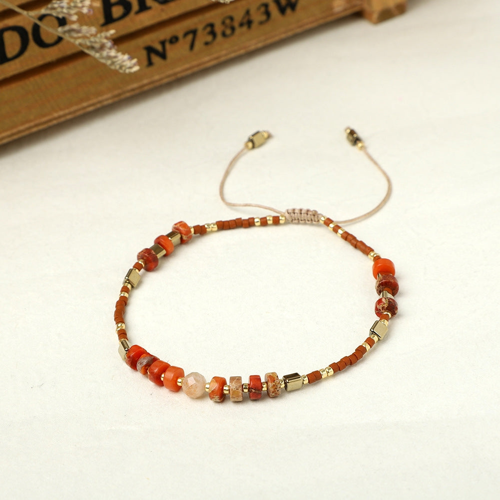 Ethnic Geometric Natural Stone Beaded Handmade Bracelets