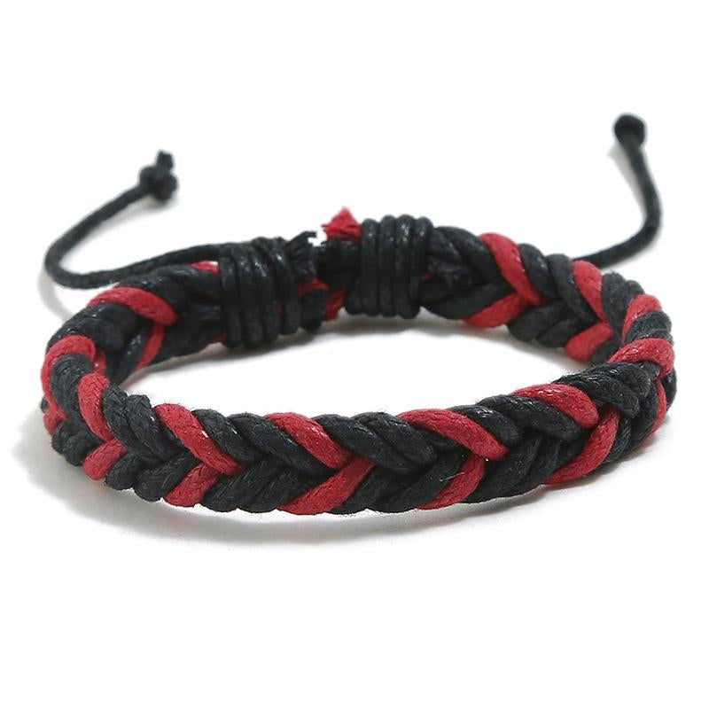 Ethnic Geometric Unisex Handmade Colorful Wax Cord Bracelets