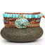 Ethnic Geometric Turquoise Beaded Chain Bracelet