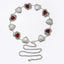 Ethnic Heart Shaped Alloy Women's Chain Belt with Ruby Embellishment