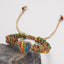 Ethnic Heart Shape Natural Stone Knitted Bracelet 2024 Edition