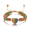 Ethnic Heart Shape Natural Stone Knitted Bracelet 2024 Edition