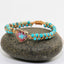 Ethnic Heart Shape Natural Stone Turquoise Knitted Couple Bracelets