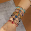 Ethnic Heart Shape Natural Stone Knitted Bracelet 2024 Edition