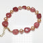 Ethnic Irregular Crystal and Freshwater Pearl Bracelet with 14k Gold Plated Accents