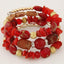 Bohemian Resin Beaded Layered Bangle Set with Agate and Shell Accents