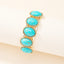 Ethnic Bohemian Turquoise Inlay Open Bangle Bracelet